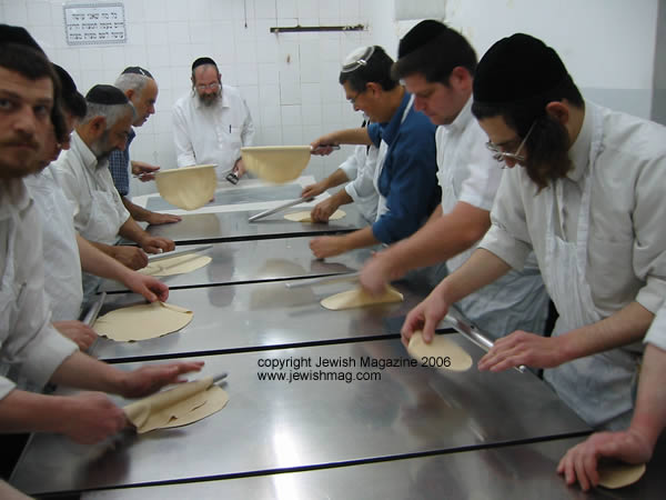 Hand Made Matzot - Baking Matzo in a Matzah Bakery